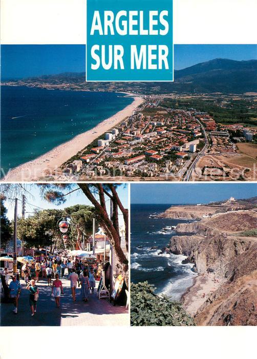 Argeles-sur-Mer 66 Fliegeraufnahme Strand Steilkueste