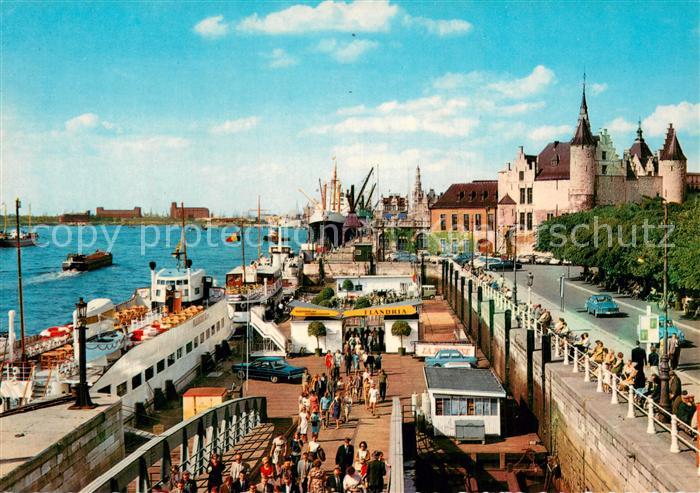 Antwerpen Anvers Landungsplatz die Schelde und het Steen
