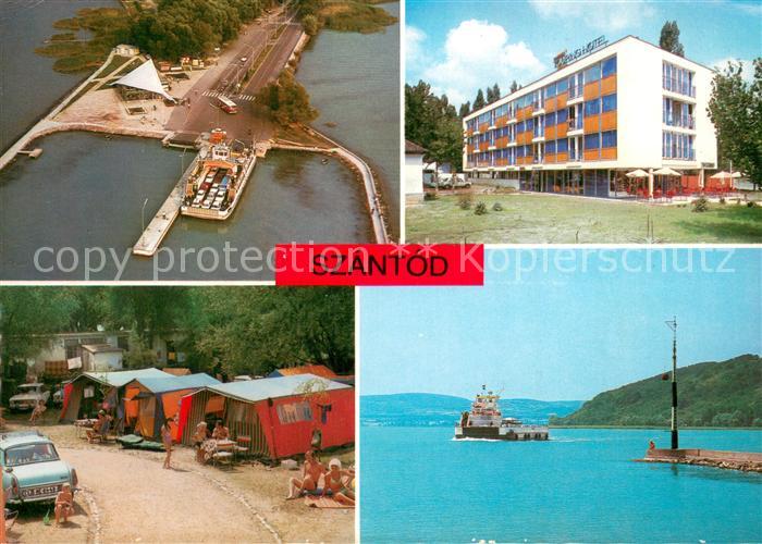 Szantod HU Fliegeraufnahme Touringhotel Camping Seepartie