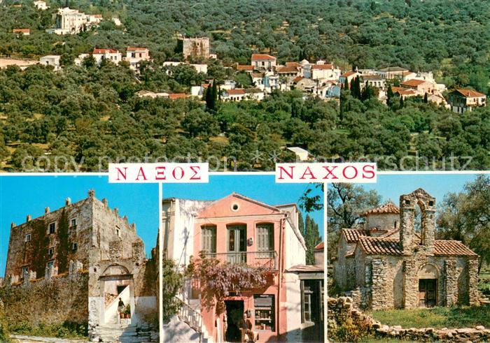 Naxos  Greece Fliegeraufnahme Das gruene Halki mit byantinischen und mittelalter