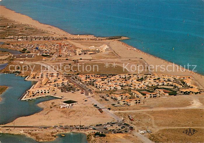 Port Leucate 11 Vue generale aerienne du littoral les villages naturiste Aphrodi