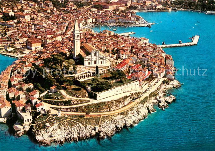 Rovinj Rovigno Istrien Croatia Fliegeraufnahme
