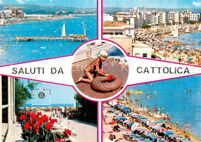 Cattolica  Provincia Rimini IT Seebruecke Strandpartien Promenade
