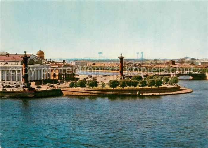 Leningrad St Petersburg Newa mit Spitze der Wassiljewski Insel
