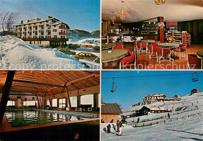 Polsa di Brentonico Hotel Dolomiti Gastraum Hallenbad Skipiste