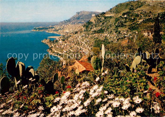 Roquebrune 06 Alpes-Maritimes La Riviera vers Beausoeil et la Principaute de Mon