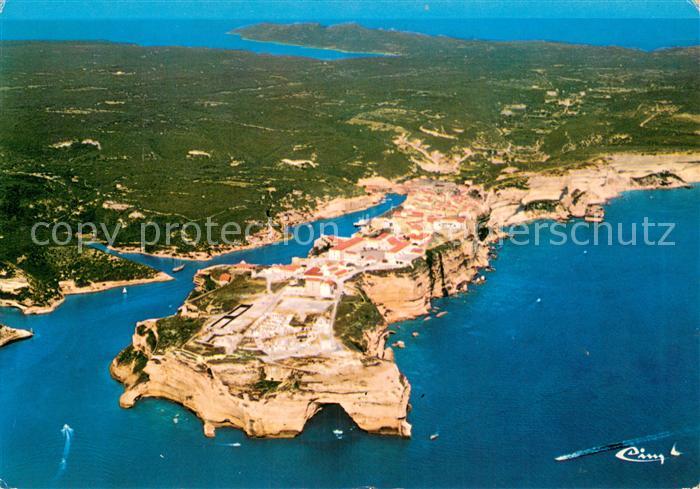 Bonifacio Corse du Sud Vue generale aerienne Les falaises