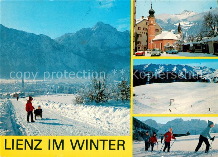 Lienz  Tirol Winterpanorama Antoniuskirchlein Am Zettersfeld Motiv am Iselsberg