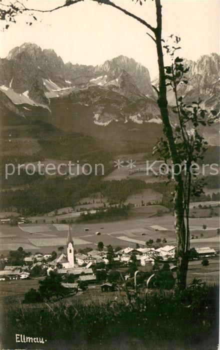 Ellmau Elmau Tirol AT Panorama Blick gegen Kaisergebirge