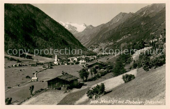 Neustift Stubaital Tirol Panorama Blick gegen Stubaier Gletscher