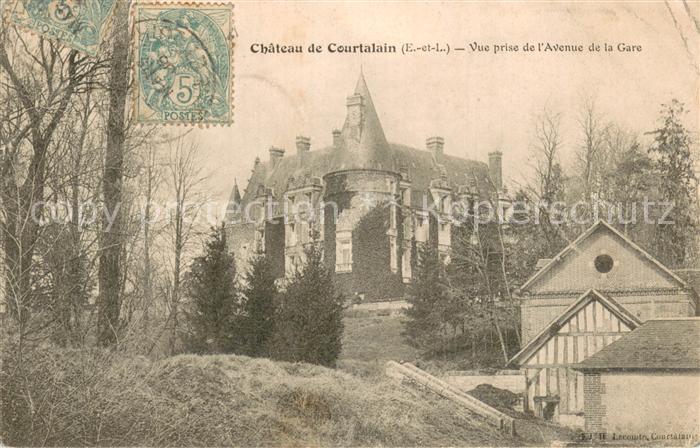 Courtalain 28 Eure-et-Loir Chateau de Courtalain Vue prise de l’Avenue de la Gar