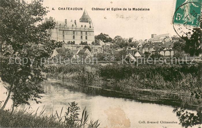 Chateaudun 28 Eure-et-Loir Chateau et Eglise de la Madeleine