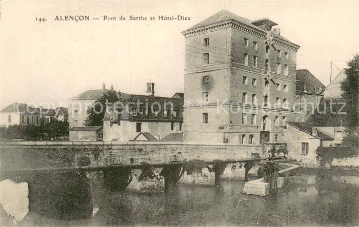 Alencon 61 Pont de Sarthe et Hotel Dieu