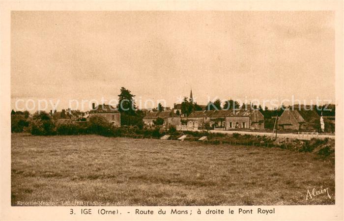 Ige 61 Orne Route du Mans a droite le Pont Royal