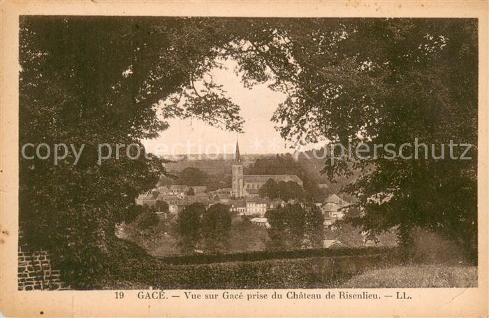 Gace 61 Vue sur Gace prise du Chateau de Risenlieu