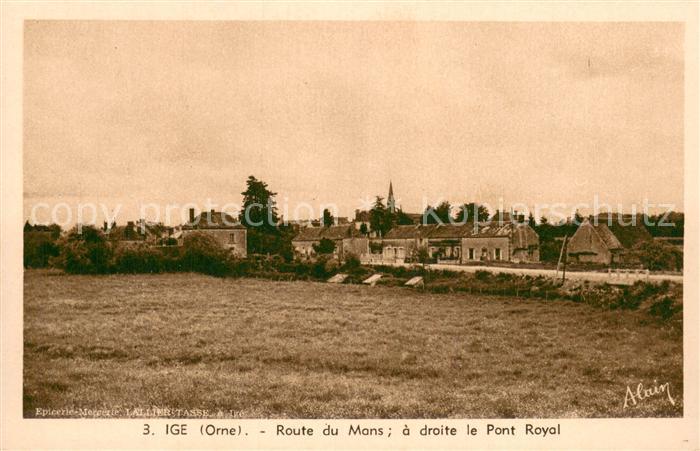 Ige 61 Orne Route du Mans a droite le Pont Royal