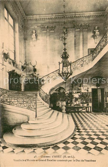 Anet 28 Chateau d’Anet Vestibue d’Entree et Grand Escalier construit par le Duc
