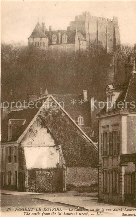 Nogent-le-Rotrou Le Chateau vu de la rue Saint Laurent