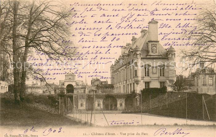 Anet 28 Chateau de Diane de Poitiers XVIe siècle vue prise du parc