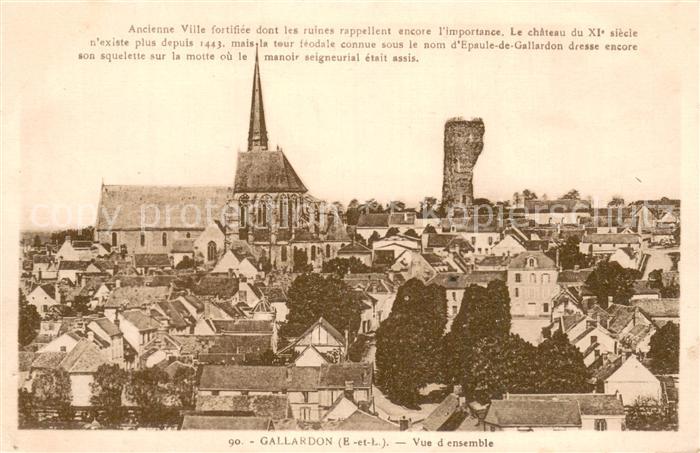 Gallardon 28 Vue d ensemble Eglise et la Tour