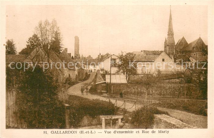 Gallardon 28 Vue d ensemble et Rue de Marly