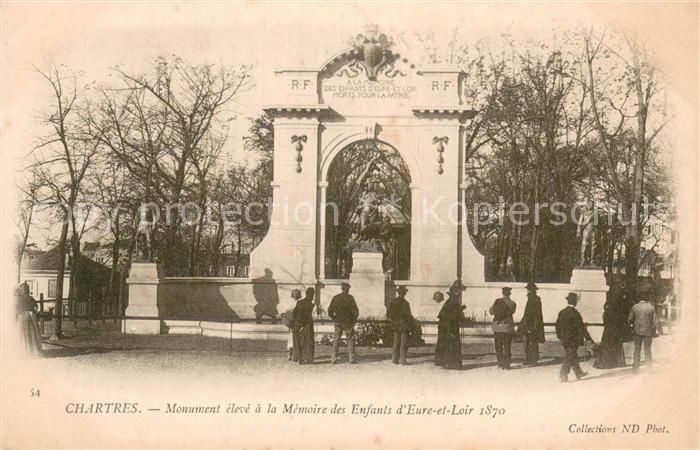Chartres 28 Monument élevé a la Mémoire des Enfants d Eure et Loire 1870