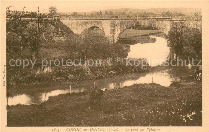 Conde-sur-Huisne 61 Orne Le pont sur l Huisne