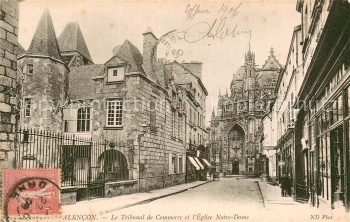 Alencon 61 Le Tribunal de Commerce Eglise Notre Da