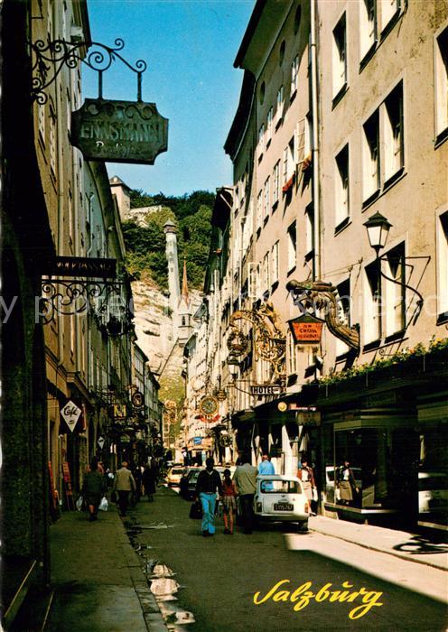 Salzburg  oesterreich Weltbekannte Getreidegasse Festspielstadt