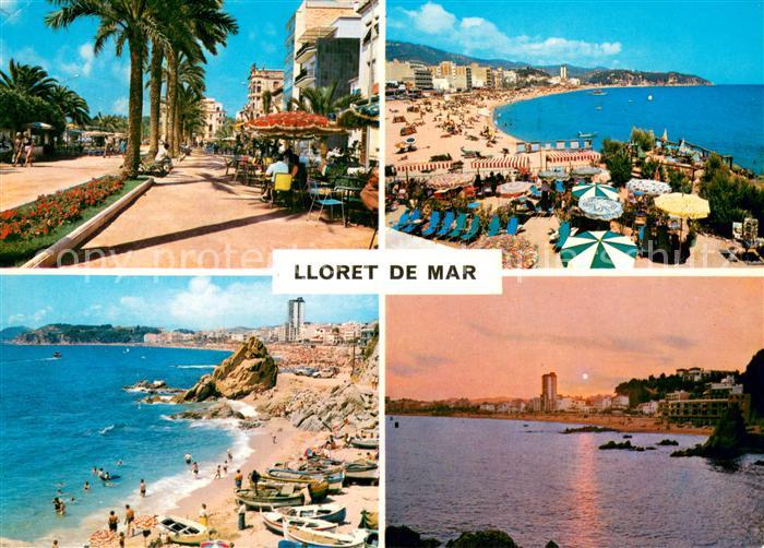 Lloret de Mar Panorama Kuestenort Strand StrassenCafes
