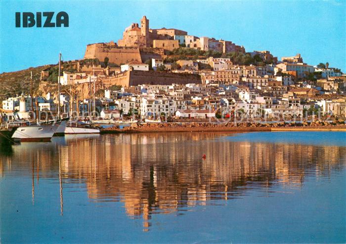Ibiza Islas Baleares Ansicht vom Meer aus