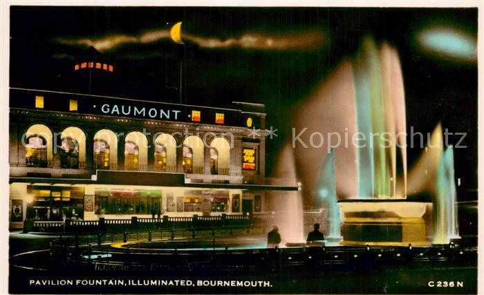Bournemouth UK Pavilion Fountain Illuminated