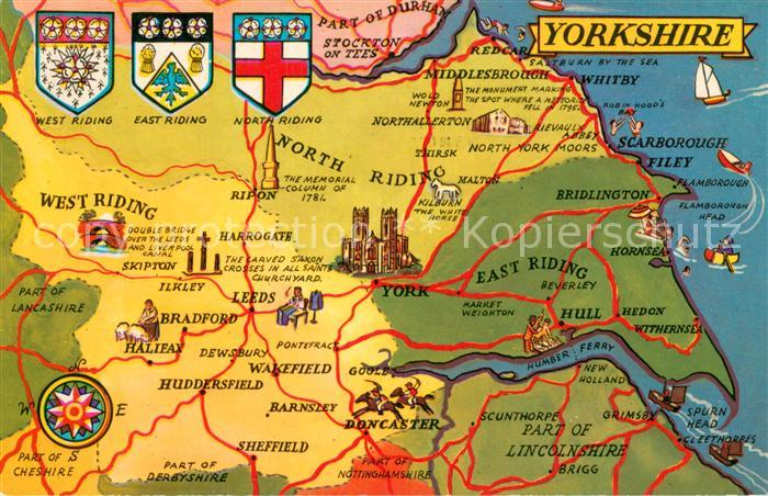 Yorkshire Coast Karte Yorkshire