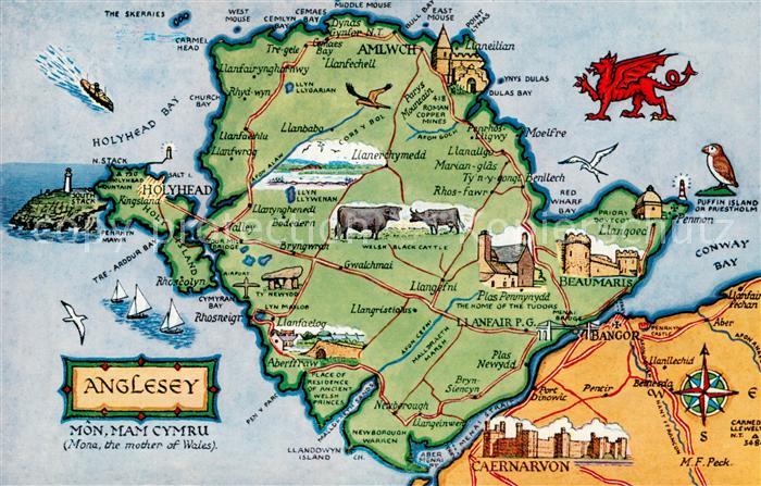 Bangor Down Karte Anglesey