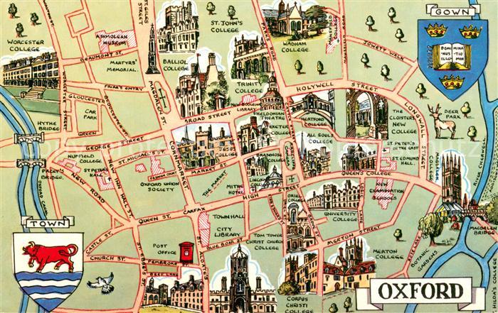 Oxford  Oxfordshire UK Karte Oxford