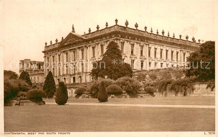 Derby  UK Derbyshire Chatsworth - West and South Fronts