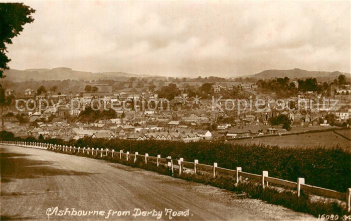 Ashbourne Derbyshire Dales UK Gesamtansicht v. Derby-Roads