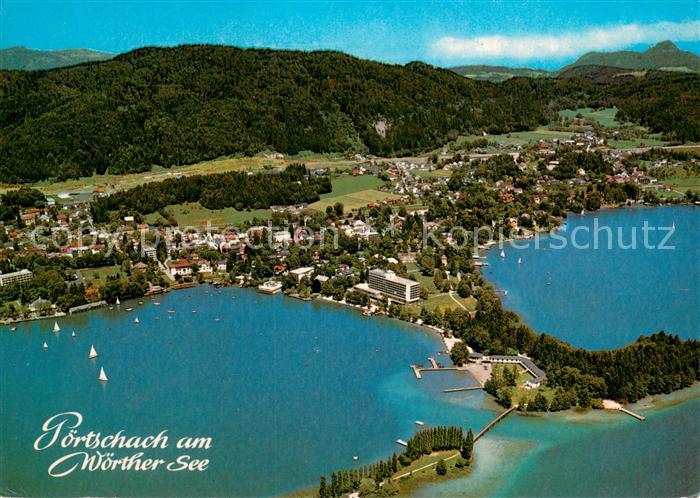Poertschach Woerthersee Fliegeraufnahme Panorama