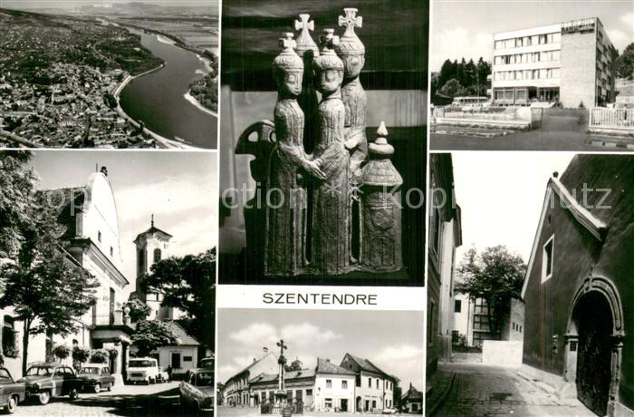 Szentendre HU Fliegeraufnahme m. Teilansichten d. Stadt