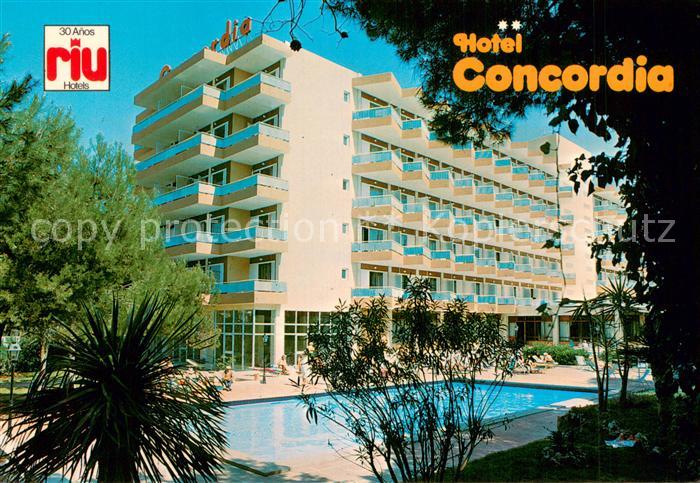Playa de Palma Mallorca Hotel Concordia Aussenansicht m. Pool