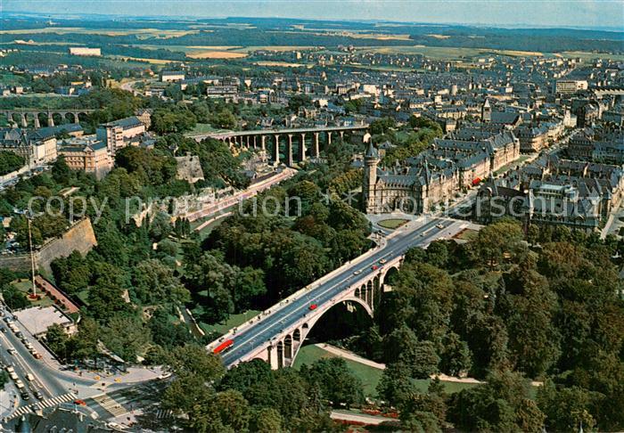Luxembourg  Luxemburg Fliegeraufnahme Adolf-Bruecke u. Freiheitsstrasse