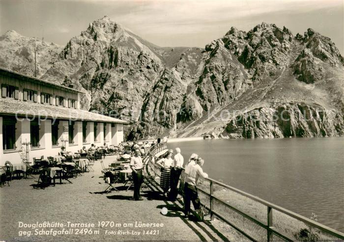 Douglass Huette Terrassenansicht am See m. Schafgafall
