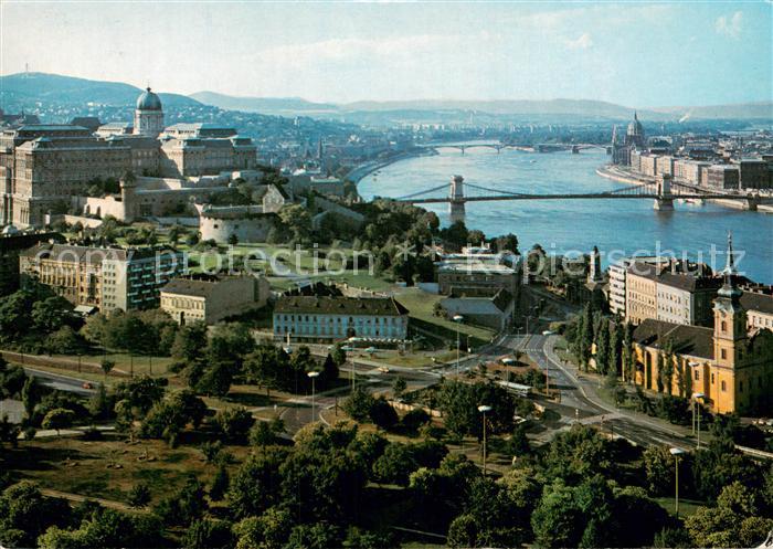 Budapest Latkep Teilansicht m. Donau u. Bruecke