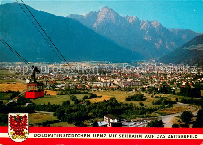 Lienz  Tirol Gesamtansicht m. Seilbahn a. d. Zettersfeld
