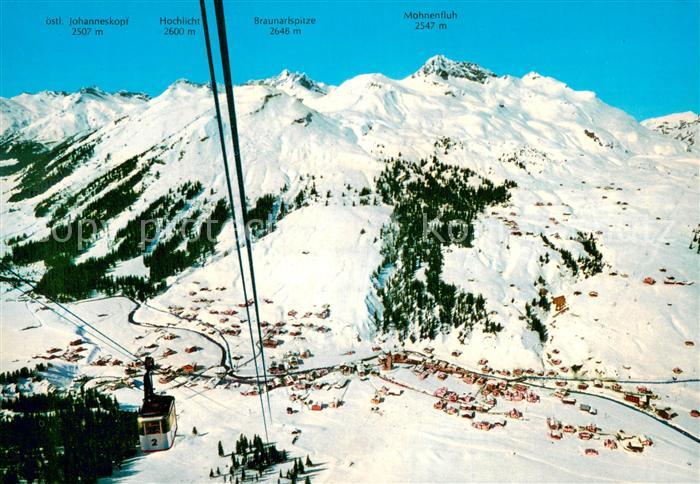Lech Vorarlberg Ruefikopfbahn m. oestl. Johanneskopf Hochlicht Braunarlspitze Mo