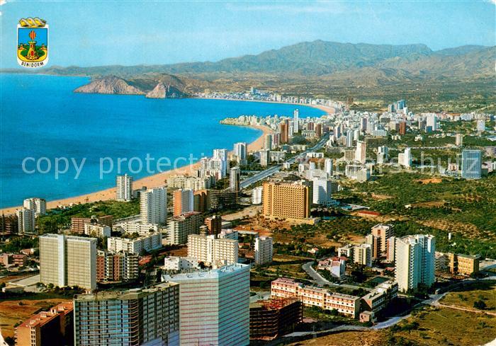 Benidorm ES Fliegeraufnahme Gesamtansicht