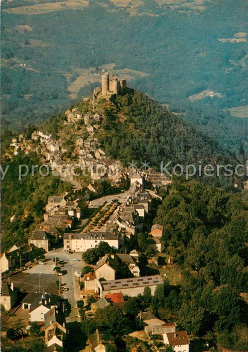 Najac 12 Fliegeraufnahme La ville dominee par la Chateau