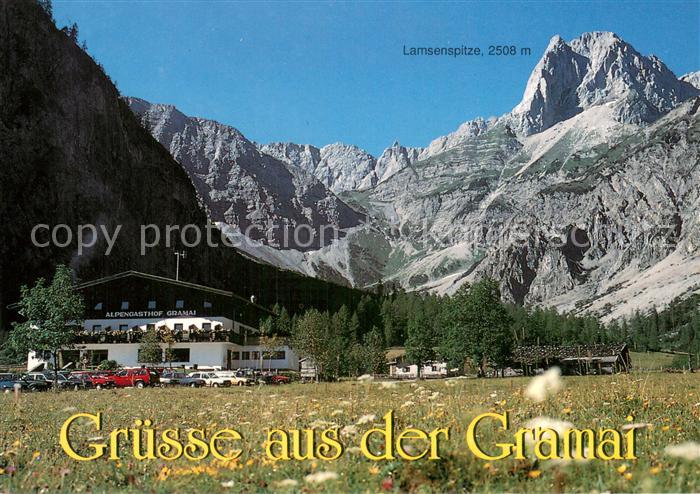 Pertisau Achensee Alpengasthof Gramai Aussenansicht m. Lamsenspitze
