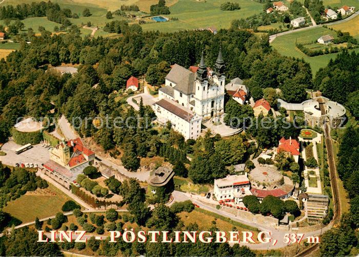 Linz Donau Fliegeraufnahme Linz-Poestlingberg m. Grottenbahn im Festungsturm
