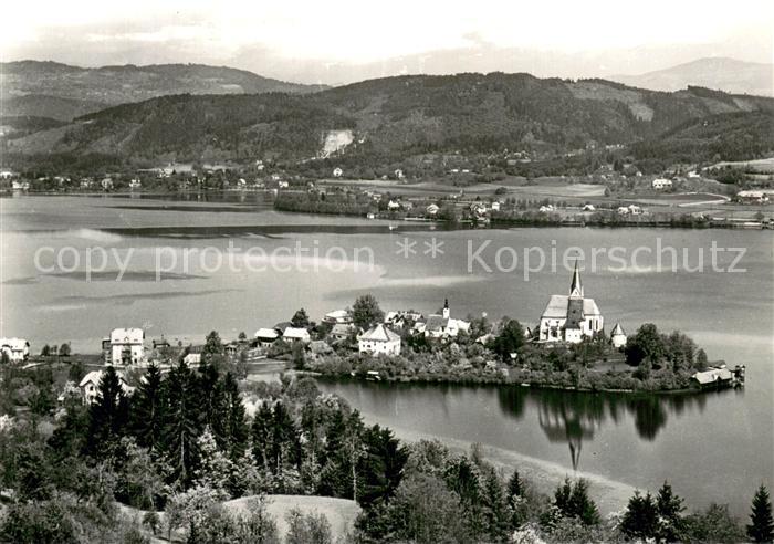 Maria Woerth Woerthersee Blick geg. Poertschach